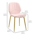 thumbnail image 3 of Chaises de Salle à Manger Velvet, Moderne, Enfant, Rose, (Lot de 2), 3 of 10