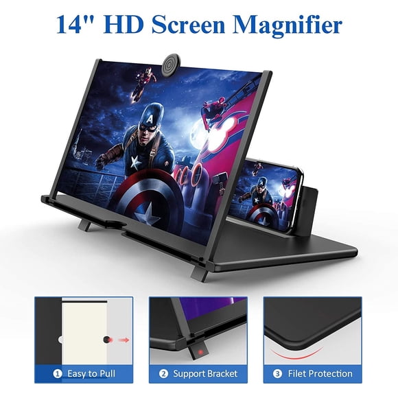 Lupa de pantalla de 14 para teléfono celular Fanlory 3D HD Magnifing Proyector