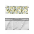 thumbnail image 4 of Valances for Windows Farmhouse Floral Rod Pocket Cafe Window Treatments Valance Curtains for Kitchen Bathroom Laundry Basement Windows 54"x18", 4 of 9