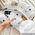 thumbnail image 4 of King Size Fitted Sheet Set - Halloween 3 Piece Bedding Sets 16" Deep Pocket Fitted Sheet with 2 Pillowcases, Cats Ghosts Star Moon Pumpkins Brushed Microfiber Hotel Luxury Bed Sheets, 4 of 9