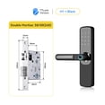 thumbnail image 2 of Door Lock, TTlock App Smart Fingerprint Door Lock Smart Digital APP Keypad Code Keyless Electronic Door Lock ,Easy to Install, 2 of 5