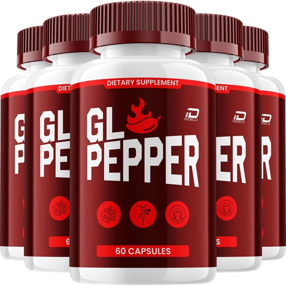 GL Pepper Keto Capsules – GLPepper Advanced Formula, Maximum Strength, 5 Pack, 300 Capsules