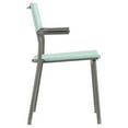 thumbnail image 3 of Lafuma Batyline Duo ORON Outdoor Armchair, Titanium/Mistral Blue (Set of 2), 3 of 10