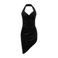 thumbnail image 3 of ATOYSOY Women's Sleeveless Mini Bodycon Pencil Dress Pleated Beach Sundress V Neck Elegant Cocktail Party Wedding Guest Dress Casual Dress for Girls Black S, 3 of 5