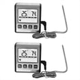 thumbnail image 1 of 2 Termómetros Digitales para Cocinar Carne TP710, Termómetro para Alimentos con Retroiluminación LCD Grande y Sonda de Acero Inoxidable, 1 of 7