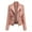 Pink, variant on Women's PU Leather Motorcycle Jacket Slim Fit Coat Short Biker Jacket