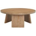 thumbnail image 4 of SAFAVIEH Couture Julianna Rustic Round Wood Coffee Table, Rustic Oak, 4 of 11