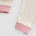 thumbnail image 6 of NOLDARES Toddler Baby Girl Cute 2pcs Clothes Set Long Sleeve Round Neck Sweatshirt and Elastic Waist Pants Outfits Fall Winter(Beige,6-12 M), 6 of 8