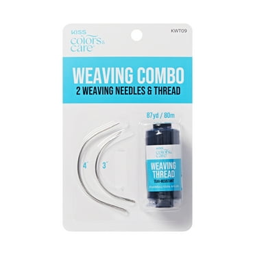 KISS Colors & Care Weaving Combo Break Resistant Needle & Thread Set, 87YD (80M)