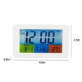 thumbnail image 3 of Latrodar Digital Alarm Clock With Colorful LCD Display Affordable&High-Quality Smart Clock Calendar White Home Tools, 3 of 5