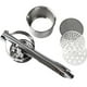 thumbnail image 3 of Xihbxyly Machacador de Acero Inoxidable, Prensa de Papas con Mango Ergonómico, Exprimidor de Frutas Fácil de Limpiar, Máquina para Hacer Puré de Verduras Duradera, Ideal para Cocinar En Casa, Solució, 3 of 7