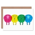 thumbnail image 1 of Birthday Friendship Tartan Sheep Scotland Greetings Card Plus Envelope Blank inside, 1 of 3