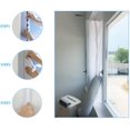 thumbnail image 4 of 400 cm Universal Window Seal for Portable Air Conditioner and Tumble Dryer – Works with Every Mobile Air-Conditioning Unit, Easy to Install - Air Exchange Guards with Zip and Adhesive Fastener, 4 of 7