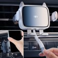 thumbnail image 4 of de coche inalámbrico con forma de gato Soporte para teléfono móvil con montaje en salida de aire Sujeción automática de liberación rápida blanco shamjiam Soporte de carga para teléfono de coche, 4 of 8