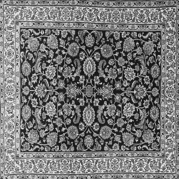 Ahgly Company Indoor Square Persian Gray Traditional Area Rugs, 7' Square