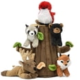 thumbnail image 1 of Casa en el árbol del bosque de felpa Unipak con cinco (5) animales del bosque de peluche, 1 of 2