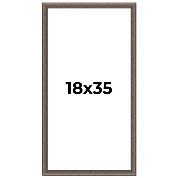 18x35 Frame Silver Real Wood Picture Frame Width 1.25 Inches | Interior Frame Depth 0.5 Inches |