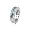 thumbnail image 4 of JewelersClub Diamond Rings for Women – 1.00 Carat Blue & White Diamond Ring Jewelry– Sterling Silver Bands for Women –– Ring by JewelersClub, 4 of 4