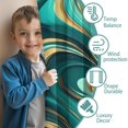 thumbnail image 3 of Blackout Kids Curtains,Teal Gold Marble Childrens Insulated Curtains Set Of 2,Bedroom Essentials,Toddler Room Decor 52x63in(132x160cm), 3 of 4