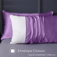 thumbnail image 6 of Silk Satin Pillowcase 2 Pack with Zipper, Cooling Satin Pillow Cases for Hair and Skin, Soft Breathable Wrinkle Resistant Pillow Covers, Standard Size 20"x26", Multiple Solid Colors, 6 of 8