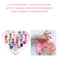 thumbnail image 4 of 36Pcs Cartoon Rings Kids Resin Open Finger Rings Girl Rhinestone Jewelry with Storage Box  Bright Rhinestone, 4 of 10