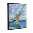thumbnail image 3 of Stupell Industries Pelicans Trio Over Ocean Shore Painting Jet Black Floating Framed Canvas Print Wall Art, Design by Paul Brent, 3 of 6