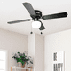thumbnail image 3 of Ventilador Techo Negro Mate Aspas Negro / Madera Led 42 Belug, Negro, 3 of 5