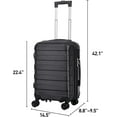 thumbnail image 2 of ZYPPP 21 Inch Hardside Expandable Carry on Luggage, Travel Suitcases with Wheels and Lock (Black), 2 of 9