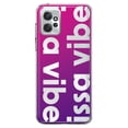 thumbnail image 1 of MUNDAZE Motorola Moto G Power 2023 Shockproof Clear Hybrid Protective Phone Case Purple Clear Funny Text Quote Issa Vibe Cover, 1 of 5
