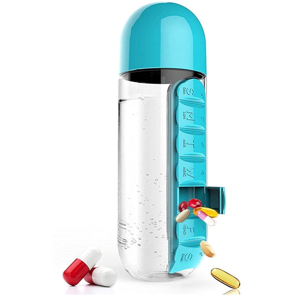 Water Bottle With Daily Pill Box Organizer – Innovation