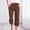 Brown, variant on Womens Casual Color Elastic Loose Pants Straight Wide Leg Trousers With Pocket