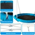 thumbnail image 5 of iRerts Metal Swing Set, 40" Kids Swing Set for Outside with Stable A-Frame, 400 lbs Max Weight, Toddler Swing Set with Adjustable Rope, Flying Saucer Tree Swing for Backyard Outdoor Playground, Blue, 5 of 9