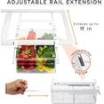 thumbnail image 6 of Sorbus Adjustable Pull-Out Fridge Drawer: Clear Plastic Deli & Kitchen Storage Bin, 6 of 8