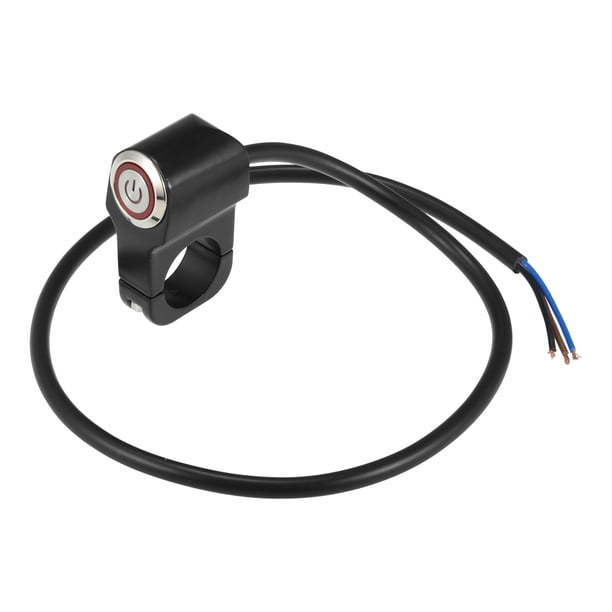 7/8" 22mm Motocicleta Manillar Control Bocina Arranque Interruptor Rojo Luz