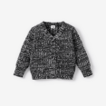 thumbnail image 1 of PatPat Toddler Girl Button Design Waffle Knit Sweater Cardigan Black/White Size 3 Years, 1 of 1