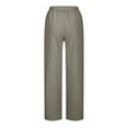 thumbnail image 5 of Tnhcen Women's Plus Size Cotton Wide Leg Pants · Drawstring Waist Palazzo Trousers · Breathable Loose Fit Casual Pant 3XL-5XL · Split Hem Comfort Lounge Wear, 5 of 6