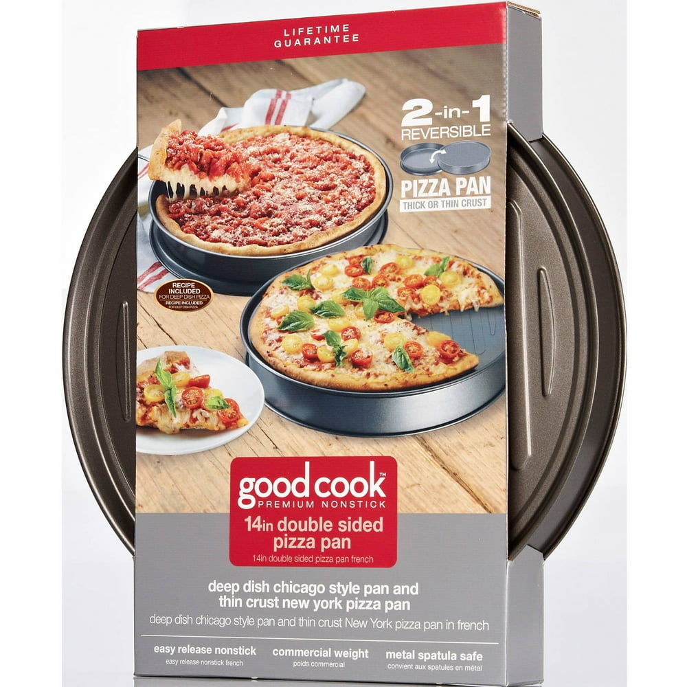 Good Cook Nonstick DoubleSided Deep Dish Pizza Pan, 14"