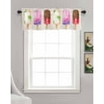 thumbnail image 3 of Ice Cream Linen Curtain Valance for Bedroom/Bathroom/Kitchen/Office/Living/Dining Room Windows,Summer Ombre Fruits Farmhouse Country Rod Pocket Topper Drapes Decorative Cafe Drapery Panel 54x18, 3 of 6