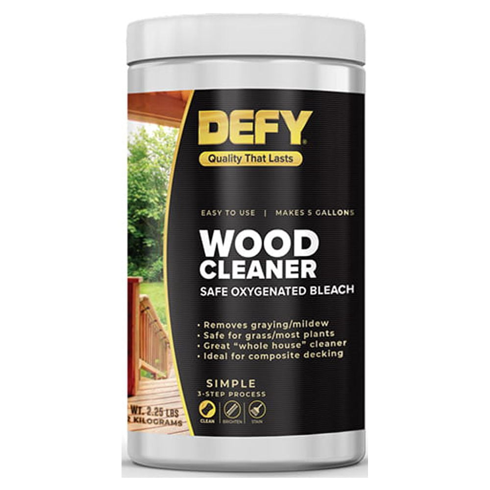 DEFY Extreme Wood Stain and Sealer in One - 1 Gallon Semi-Transparent Waterproof Coating for All Wood Types - Gray