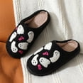 thumbnail image 4 of BERANMEY Halloween Slippers for Women Perfect Soft Plush Comfy Warm Slip-On Cute Womens Slippers Indoor Fluffy House Slippers for Women and Men Non-slip Fuzzy Flat Slides, 4 of 6