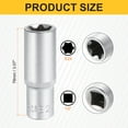 thumbnail image 2 of E-Torx Socket 1/2" Drive E24 External Torx Deep Socket CR-V 6 Point Star Socket, 2 of 7