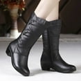 thumbnail image 2 of YLYL Mid Calf Boots for Women Pull on Retro Design Elegant Minimalist Style for Fall & Winter, 2 of 2