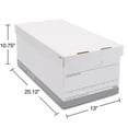 thumbnail image 6 of Staples Medium Duty 50% Recycled Corrugated File Box Lift Off Lid Letter Size White/Gray 4/Carton, 6 of 9