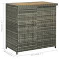 thumbnail image 4 of vidaXL 3 Piece Bar Set Poly Rattan Grey, 4 of 5