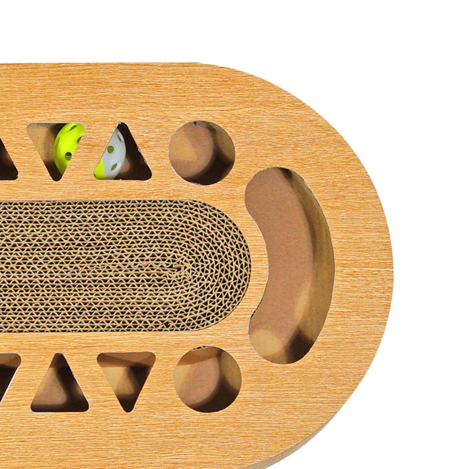 Cat Scratcher with Trackball Scratching Resistant Kitty Exercise Scratch Pad Oval