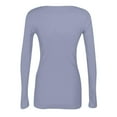 thumbnail image 3 of Dyfzdhu Long Sleeve T-shirt For Women Going Out Tops For Fall Long Sleeve Lightweight Tops Ribbed Crew Neck Shirts Winter Trendy Travel Clothes Casual Top, 3 of 6