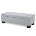 thumbnail image 3 of Noble House Layton Rectangular Fabric Lift Top Ottoman, Light Gray, 3 of 6