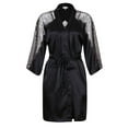 thumbnail image 2 of Richie House Women's Solid Satin Robe Set with Slip Dress RHW2591, 2 of 2