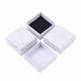 thumbnail image 6 of Square Kraft Cardboard Jewelry Boxes Marble Pattern Necklace Pendant Boxes for Jewelry White 7.5x7.5x3.55cm, 6 of 9