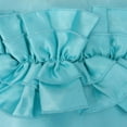 thumbnail image 5 of S4Sassy Handmade Frill Blue Satin Cushion Cover Square Pillow Case 12 x 12, 5 of 5